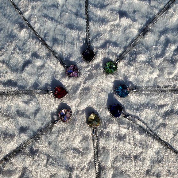 Sapphire Heart of the Ocean Birthstone Necklace - Picture 5 of 6